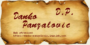 Danko Panzalović vizit kartica